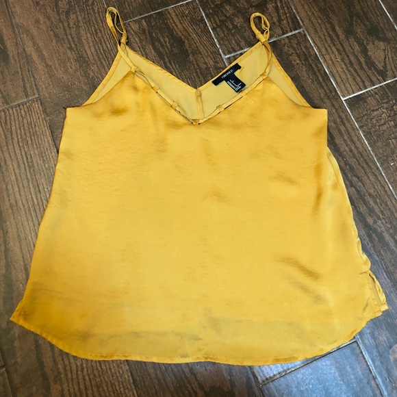 Forever 21 Tops - Forever 21 Satin Mustard Tank